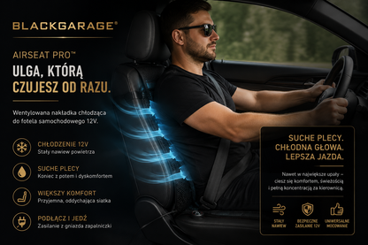 AirSeat Pro™ - Wentylowana nakładka chłodząca do fotela samochodowego.