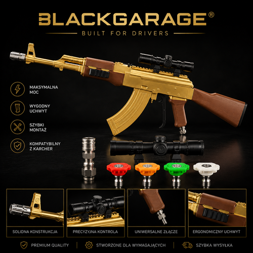 BLACKJET AK™ - Profesjonalny zestaw do myjki ciśnieniowej